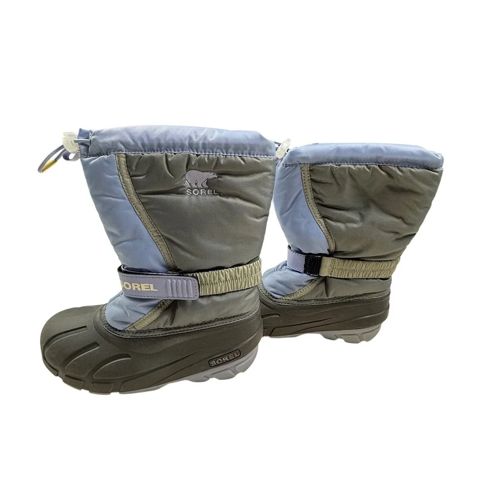 Sorel Flurry Kids Winter Snow Boots Blue Grey NY1810-540 USA 4‎ EUR 36